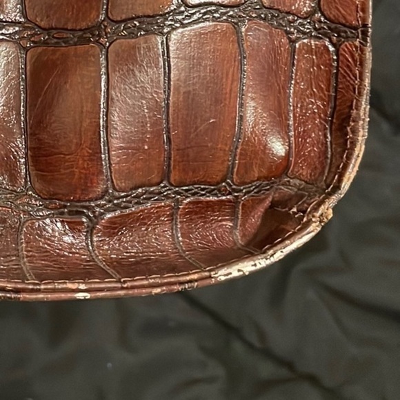 Vintage Jane Shilton London Brown Faux Reptile Leather Purse - Picture 7 of 8